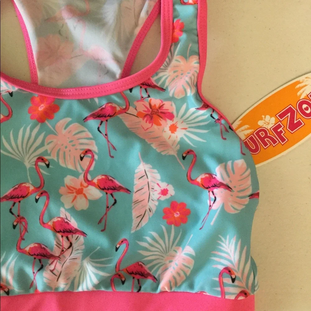 NWT Surf Zone sz 7 flamingo bright pink‎ 2pc